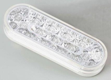 63014  -  6" Red/Clear Oval 17 LED Light - Stop/Turn/Taillight