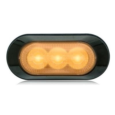M20383YCL  -  Amber/Clear Ultra Thin Strobe 17 Pattern 3 LED