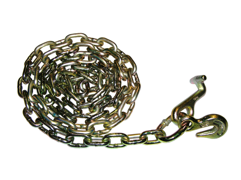 N711-TG8  -  8ft 5/16" Safety Chain w/ T & Grab Hooks - Single