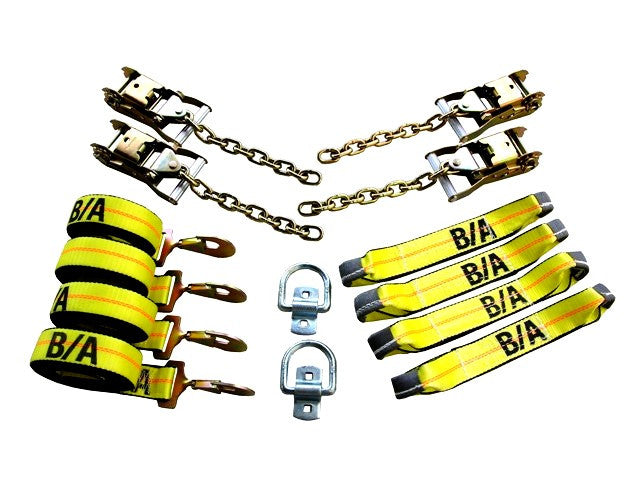 38-200D  -  Rollback Snap Hook & Chain Tie-Down Kit w/ 14ft Straps  *** SPECIAL ***