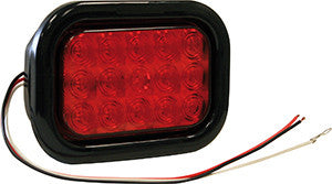 5625115  -  Rectangular Red 15 LED Stop/Tail/Turn w/Grommet