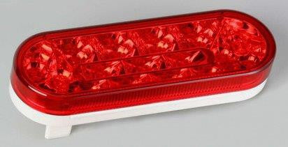 63013  -  6" Red Oval 17 LED Light - Stop/Turn/Taillight