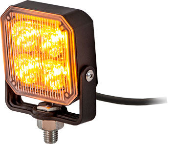 8891800  -  3X3 Amber Pedestal LED Strobe Light w/ 55 Amp 19 Flash Patterns