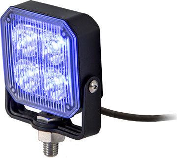 8891804  -  3X3 Blue Pedestal LED Strobe Light w/ 55 AMPS 19 Flash Patterns