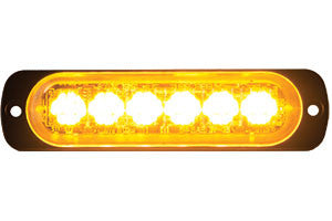 8891900  -  Clear/Amber Low Profile Horizontal Strobe 6 LED Light