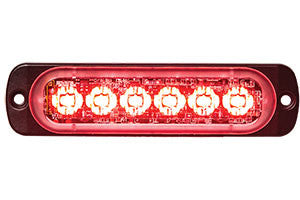 8891903  -  Red Low Profile Horizontal Strobe 6 LED Light