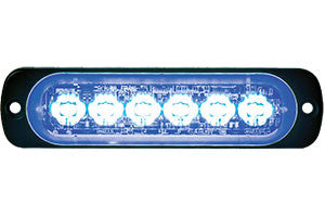 8891904  -  Blue Low Profile horizontal Strobe 6 LED Light
